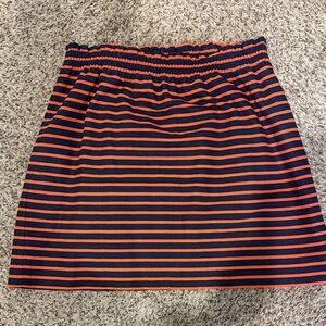 Striped Blue  and Red Women's Skirt